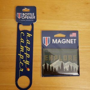 WinCraft Happy Camper Bottle Opener + Explore Magnet